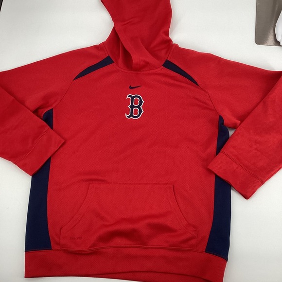 Nike Other - Nike Boston Red Sox Dri-FIT Hoodie Boys Large 16/18 Red Black MLB Pullover